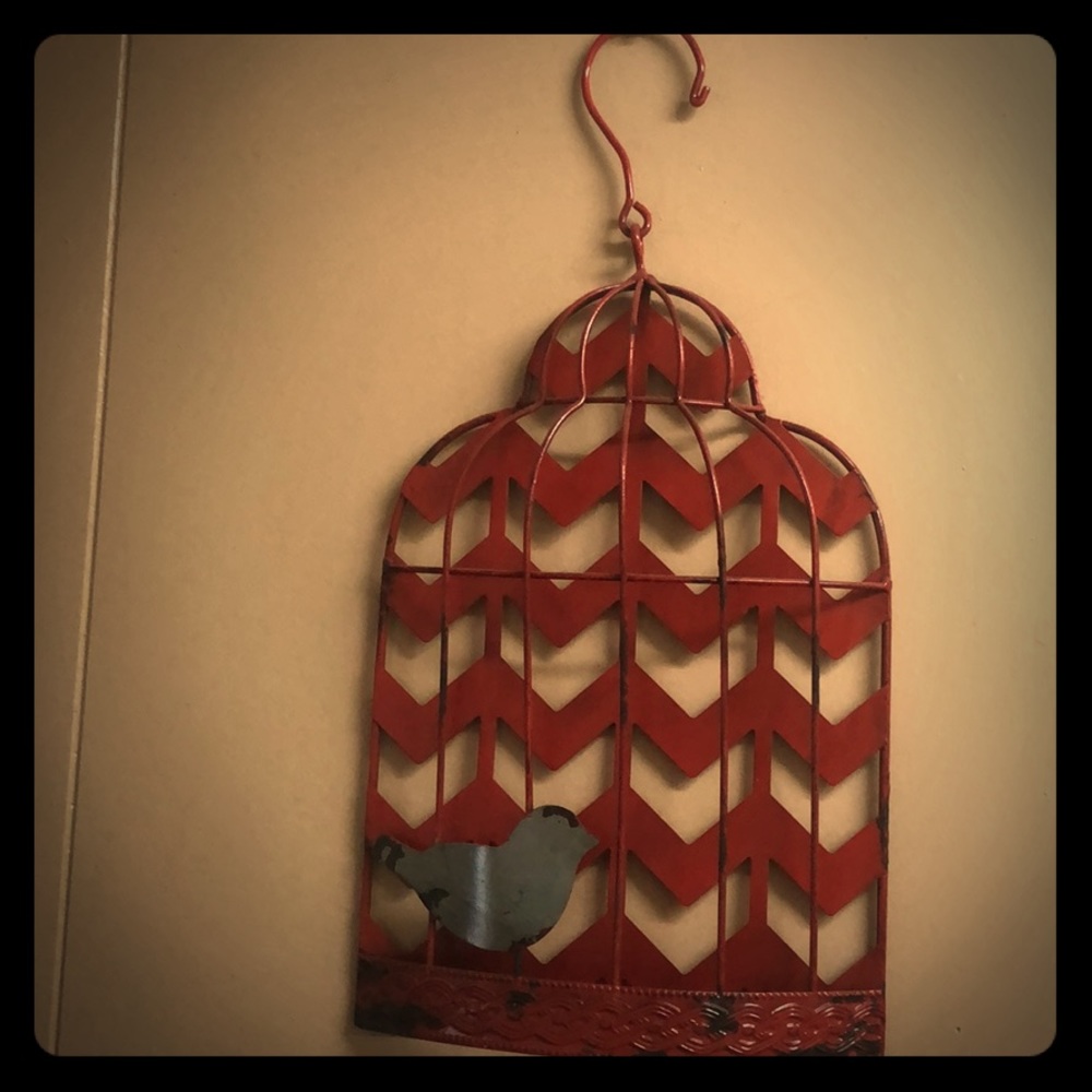 Bird cage wall decor.